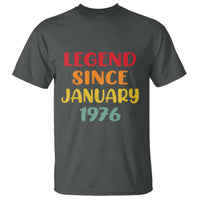 Legend Since January 1976 T Shirt Vintage Retro 50th Birthday Gifts 50 Years Old