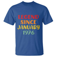Legend Since January 1976 T Shirt Vintage Retro 50th Birthday Gifts 50 Years Old
