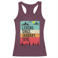 Vintage 1976 Birthday Racerback Tank Top Retro 50th Birthday Gifts 50 Years Old