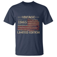 Vintage 1965 Birthday T Shirt Limited Edition Retro American Flag