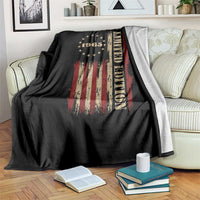 Vintage 1965 Birthday Throw Blanket Retro American Flag Limited Edition