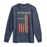 Vintage 1965 Birthday Long Sleeve Shirt Retro American Flag Limited Edition