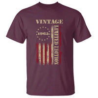 Vintage 1965 Birthday T Shirt Retro American Flag Limited Edition