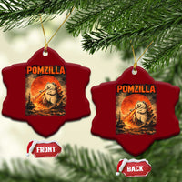 Pomzilla Dog Japanese Art Ceramic Ornament Retro Vintage Dog Lover Pomeranian Pom Monster Kaiju