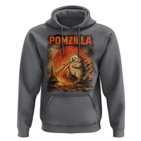 Pomzilla Dog Japanese Art Hoodie Retro Vintage Dog Lover Pomeranian Pom Monster Kaiju