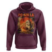 Pomzilla Dog Japanese Art Hoodie Retro Vintage Dog Lover Pomeranian Pom Monster Kaiju