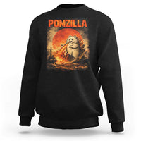 Pomzilla Dog Japanese Art Sweatshirt Retro Vintage Dog Lover Pomeranian Pom Monster Kaiju