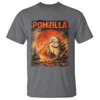 Pomzilla Dog Japanese Art T Shirt Retro Vintage Dog Lover Pomeranian Pom Monster Kaiju