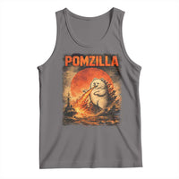 Pomzilla Dog Japanese Art Tank Top Retro Vintage Dog Lover Pomeranian Pom Monster Kaiju
