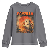 Pomzilla Dog Japanese Art Youth Sweatshirt Retro Vintage Dog Lover Pomeranian Pom Monster Kaiju