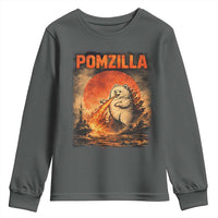 Pomzilla Dog Japanese Art Youth Sweatshirt Retro Vintage Dog Lover Pomeranian Pom Monster Kaiju