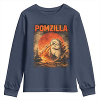 Pomzilla Dog Japanese Art Youth Sweatshirt Retro Vintage Dog Lover Pomeranian Pom Monster Kaiju
