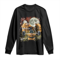 Hamster Deadlift Long Sleeve Shirt Funny Cute Rat Fitness Gym Weightlifting Meme