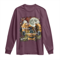 Hamster Deadlift Long Sleeve Shirt Funny Cute Rat Fitness Gym Weightlifting Meme