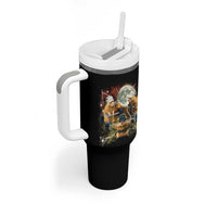 Hamster Deadlift Tumbler With Handle Funny Cute Rat Fitness Gym Weightlifting Meme