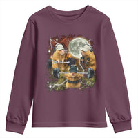Hamster Deadlift Youth Sweatshirt Funny Cute Rat Fitness Gym Weightlifting Meme