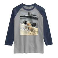 Hamster Gym Raglan Shirt Funny Rat Workout Weightlifting Pump Cover