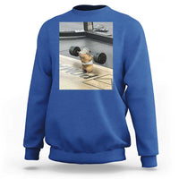 Hamster Gym Sweatshirt Funny Rat Workout Weightlifting Pump Cover