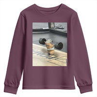 Hamster Gym Youth Sweatshirt Funny Rat Workout Weightlifting Pump Cover