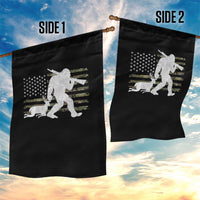 Bigfoot Camo Deer Hunting Garden Flag Camo USA Flag Buck Season Sasquatch