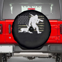 Bigfoot Camo Deer Hunting Spare Tire Cover Camo USA Flag Buck Season Sasquatch
