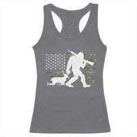 Bigfoot Camo Deer Hunting Racerback Tank Top Camo USA Flag Buck Season Sasquatch