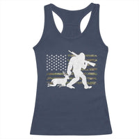 Bigfoot Camo Deer Hunting Racerback Tank Top Camo USA Flag Buck Season Sasquatch