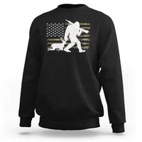 Bigfoot Camo Deer Hunting Sweatshirt Camo USA Flag Buck Season Sasquatch
