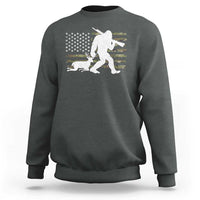 Bigfoot Camo Deer Hunting Sweatshirt Camo USA Flag Buck Season Sasquatch