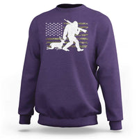 Bigfoot Camo Deer Hunting Sweatshirt Camo USA Flag Buck Season Sasquatch