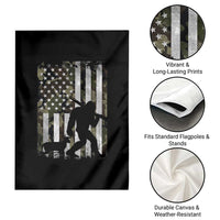 Bigfoot Deer Hunting Garden Flag Camo US Flag Deer Elk Buck Hunting Hunter Dad