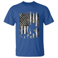 Bigfoot Deer Hunting T Shirt Camo US Flag Deer Elk Buck Hunting Hunter Dad