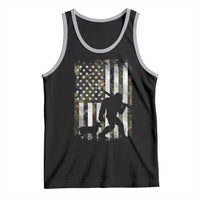 Bigfoot Deer Hunting Tank Top Camo US Flag Deer Elk Buck Hunting Hunter Dad