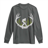 Bigfoot Gun Owner Long Sleeve Shirt Retro Deer Hunting Sasquatch Hunter Dad