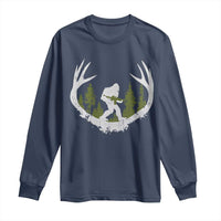Bigfoot Gun Owner Long Sleeve Shirt Retro Deer Hunting Sasquatch Hunter Dad