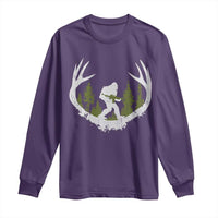 Bigfoot Gun Owner Long Sleeve Shirt Retro Deer Hunting Sasquatch Hunter Dad
