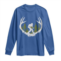 Bigfoot Gun Owner Long Sleeve Shirt Retro Deer Hunting Sasquatch Hunter Dad