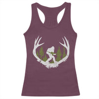 Bigfoot Gun Owner Racerback Tank Top Retro Deer Hunting Sasquatch Hunter Dad