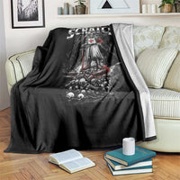 Funny Tis But A Scratch Medieval Warrior Knight Throw Blanket Funny Gift Sarcastic Quote