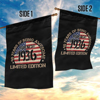 90th Birthday Garden Flag Vintage 1936 90 Year Old Birthday USA Flag