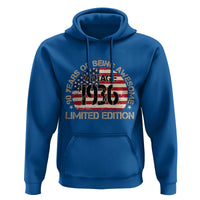 90th Birthday Hoodie Vintage 1936 90 Year Old Birthday USA Flag