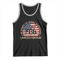 90th Birthday Tank Top Vintage 1936 90 Year Old Birthday USA Flag