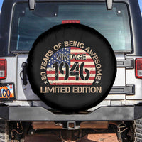 80th Birthday Spare Tire Cover Vintage 1946 80 Year Old Birthday USA Flag