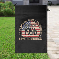 70th Birthday Garden Flag Vintage 1956 70 Year Old Birthday USA Flag