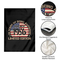 70th Birthday Garden Flag Vintage 1956 70 Year Old Birthday USA Flag