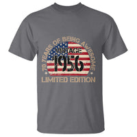 70th Birthday T Shirt Vintage 1956 70 Year Old Birthday USA Flag