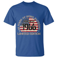 60th Birthday T Shirt Vintage 1966 60 Year Old Birthday USA Flag