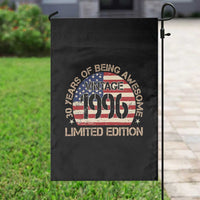 30th Birthday Garden Flag Vintage 1996 30 Year Old Birthday USA Flag