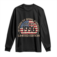 30th Birthday Long Sleeve Shirt Vintage 1996 30 Year Old Birthday USA Flag