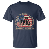 30th Birthday T Shirt Vintage 1996 30 Year Old Birthday USA Flag